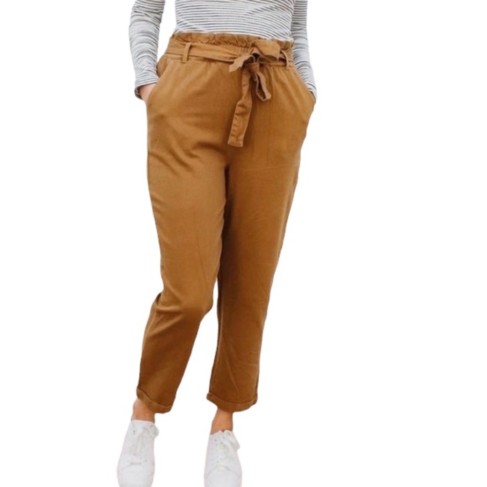Carly Jean Los Angeles “Reid” Pants in Pecan Brown